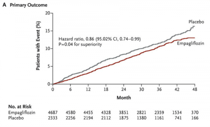 image of Kaplan-Meier curve for primary outcome
